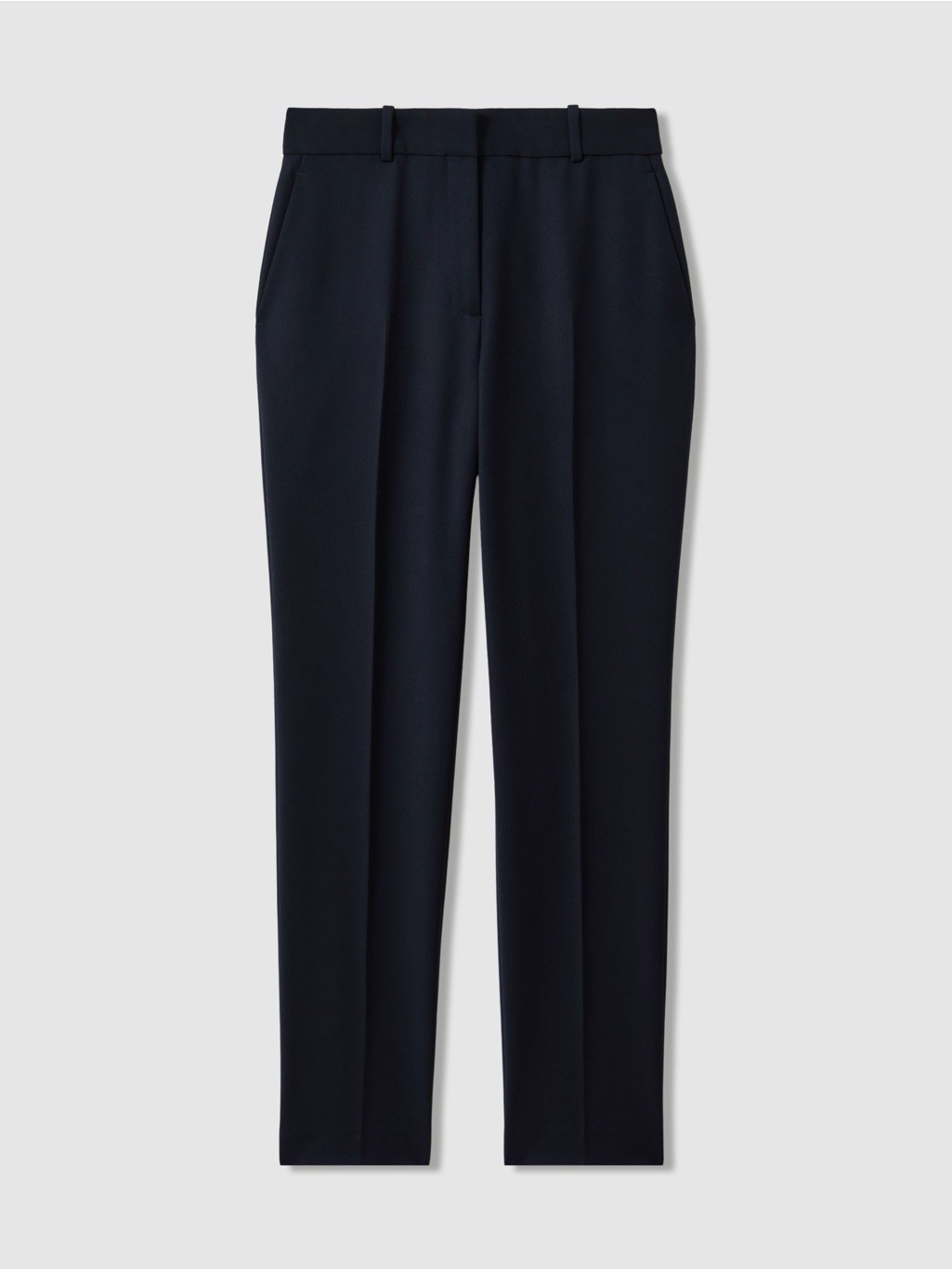 Nwt Reiss Londra Straight Leg Trousers Navy Tailored Career Pants Womens Us 8